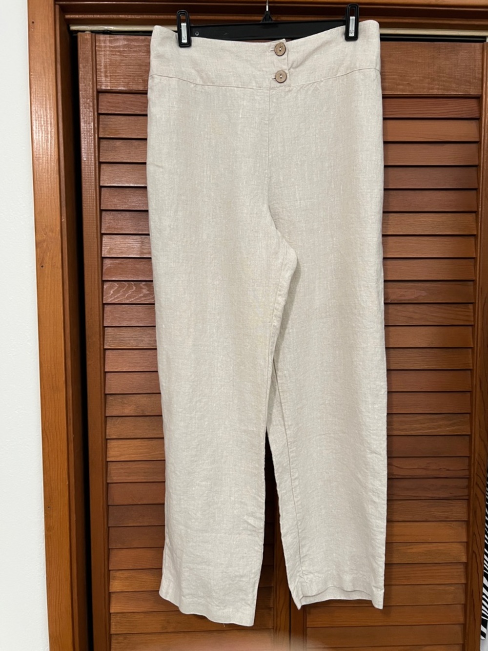 Habitat Light Cream Linen-Blend Chinos